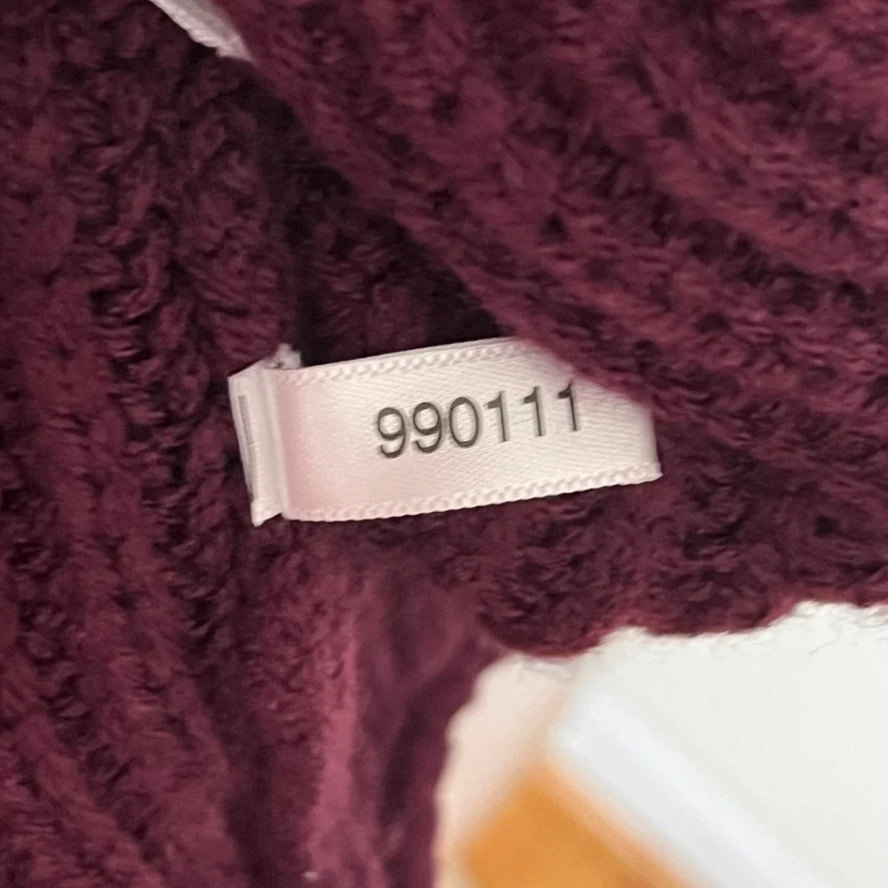 NY & Co‎ Womens M Burgundy Knit Cardigan Longline Sweater Cozy Heritage Academia